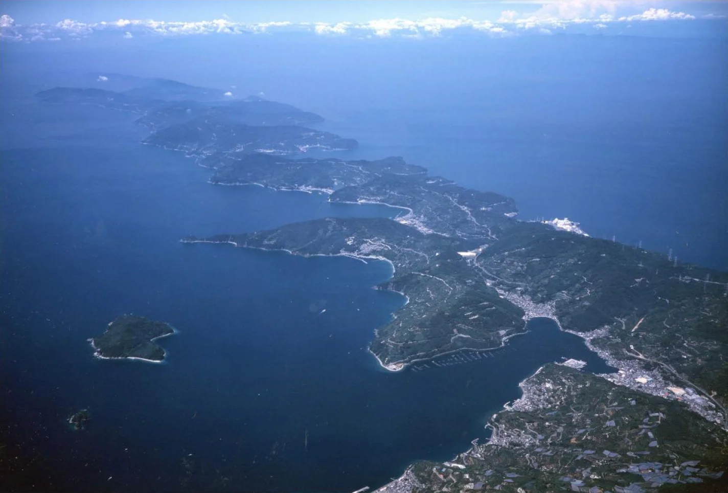 佐田岬半島航空写真