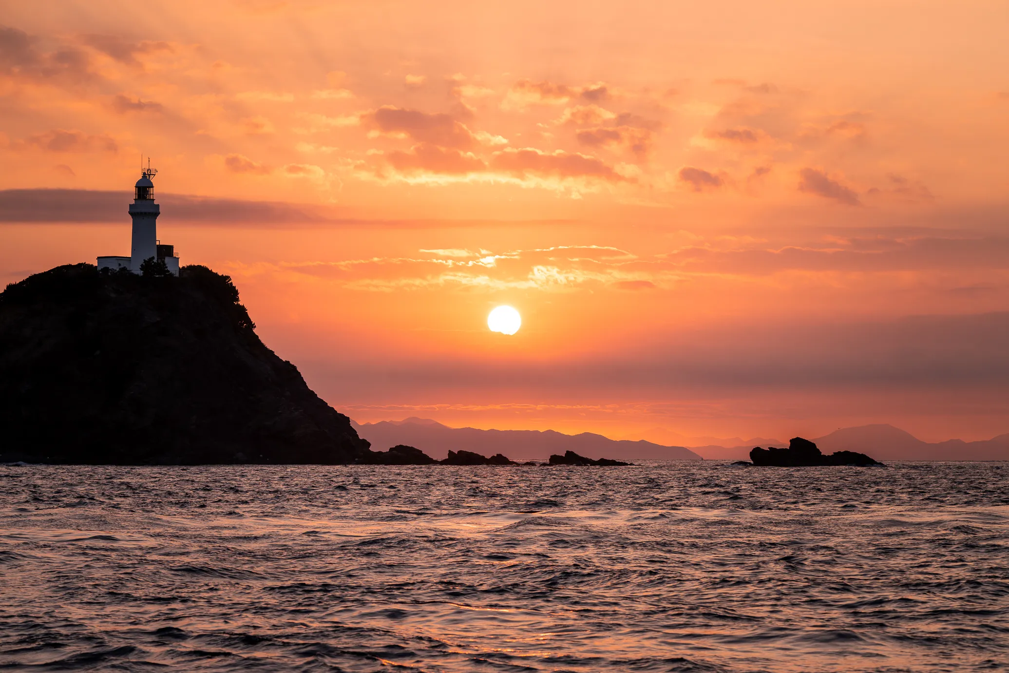 佐田岬半島の夕日スポット